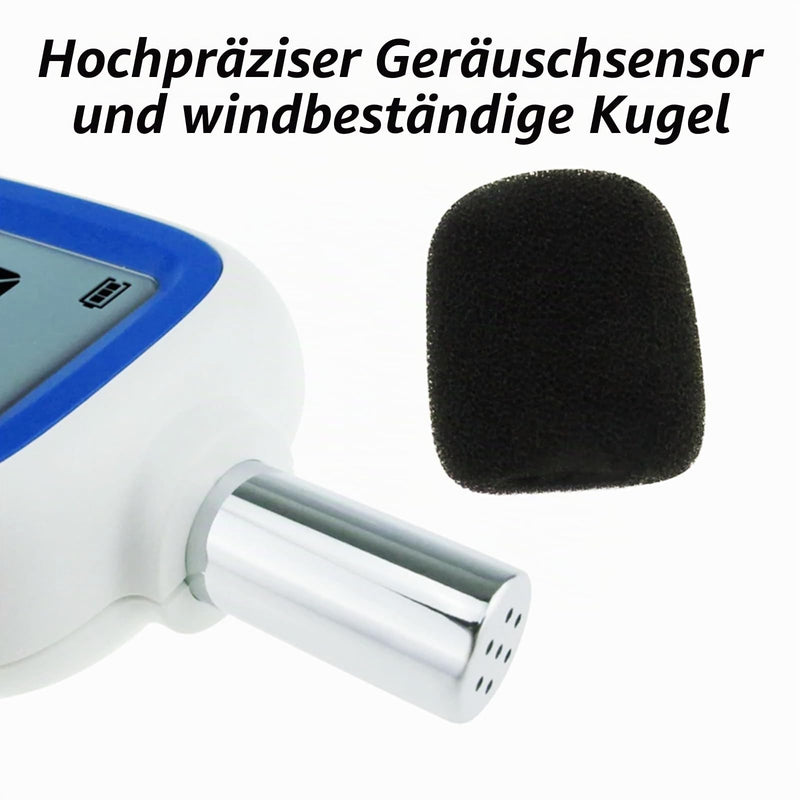 Sound Level Meter, Digital Sound Level Meter with Bluetooth Enabled Decibel Meter 30~130dBA Range MAX/MIN Data Hold with LCD Display and Backlight for Home, School Bluetooth sound level meter