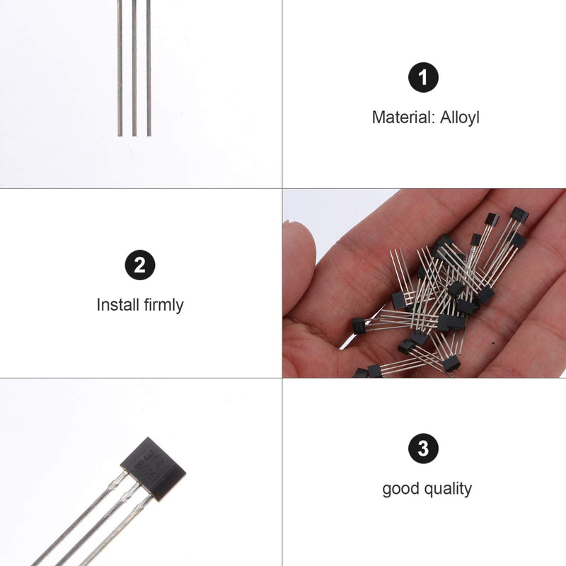 VILLCASE Hall Sensor 25pcs/lot A3144 3144E OH3144E Hall Sensor Switch TO-92UA 3 Pin SIP
