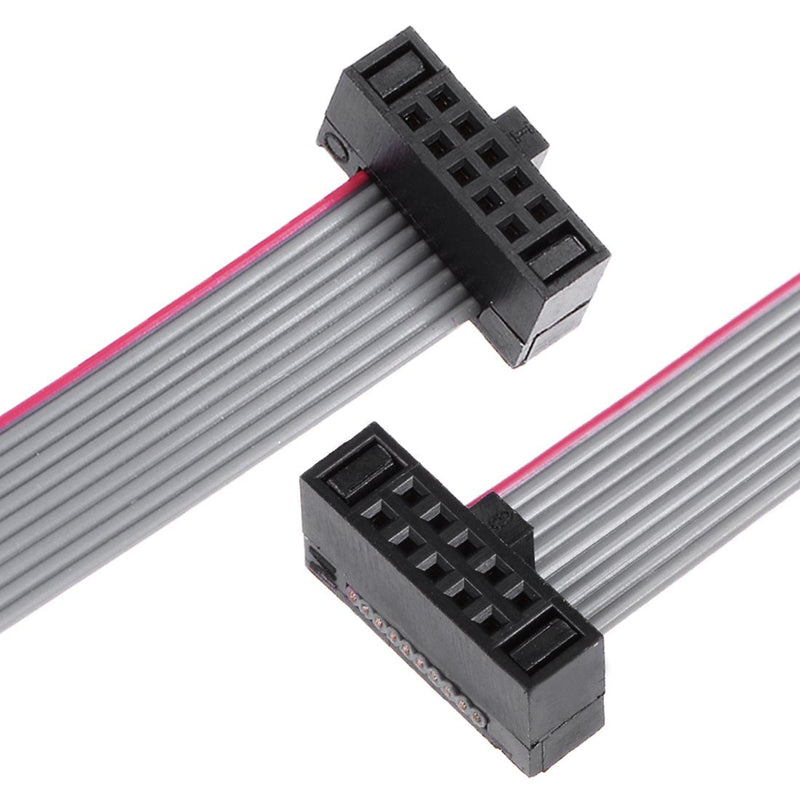 uxcell IDC 10 Pins Connector Flat Ribbon Cable Female Connector Length 20cm 1.27mm Pitch,2pcs