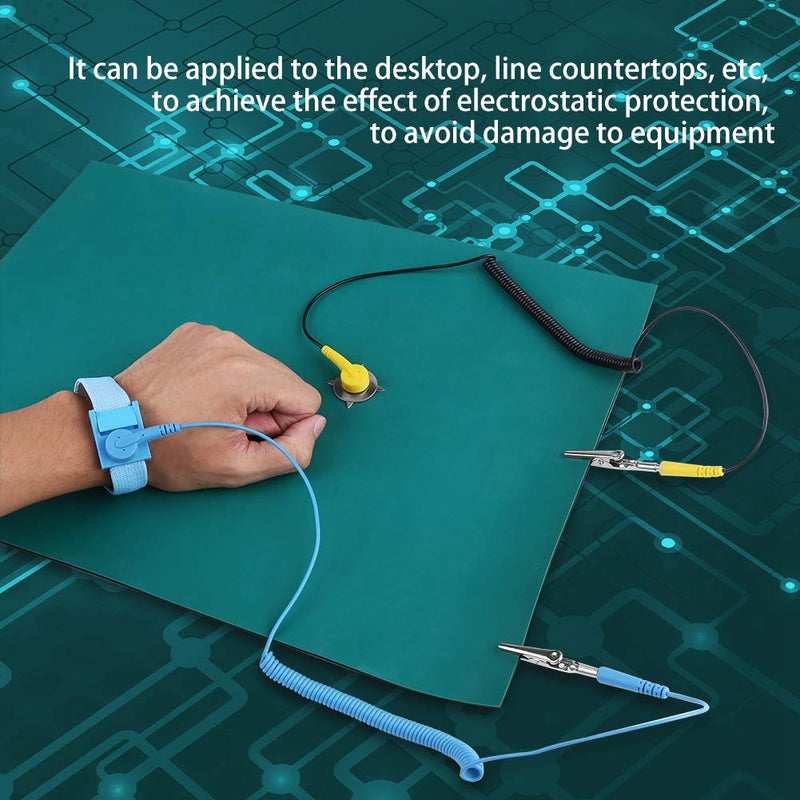 YWBL-WH Anti-Static Bracelet Electrostatic Discharge Grounding Mats for Repairing Phones, Electronic Components