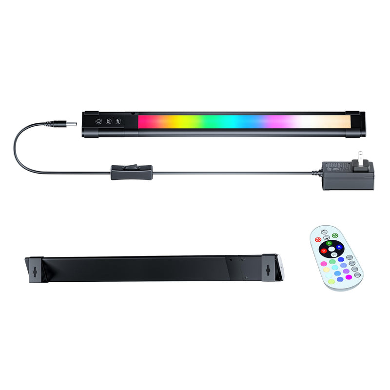 LAMPAOUS LED Light Bar, Dimmable RGB Lights, Light Bar with Alexa & Google Integration for Room, Desk, Monitor Backlight, Indoor Wall Washer - includes Remote Control (1-Bar 12 Inch Kit)
