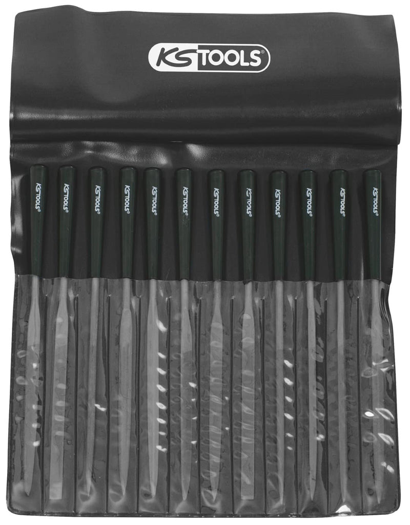 KS Tools 140.3050 Needle files set, 12pcs, 145mm