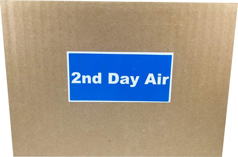 Second Day Air Shipping Labels – Blue with White Text, 2 x 4 Inch Adhesive Stickers, 500 Total Labels Per Roll for Packages, Mailing, Shipping, and Inventory – Made in the USA