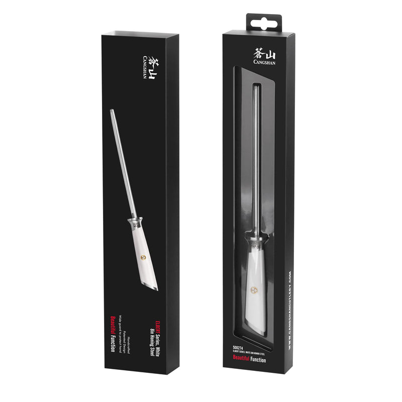 Cangshan ELBERT Series High-Carbon 8-Inch Honing Steel (White) White