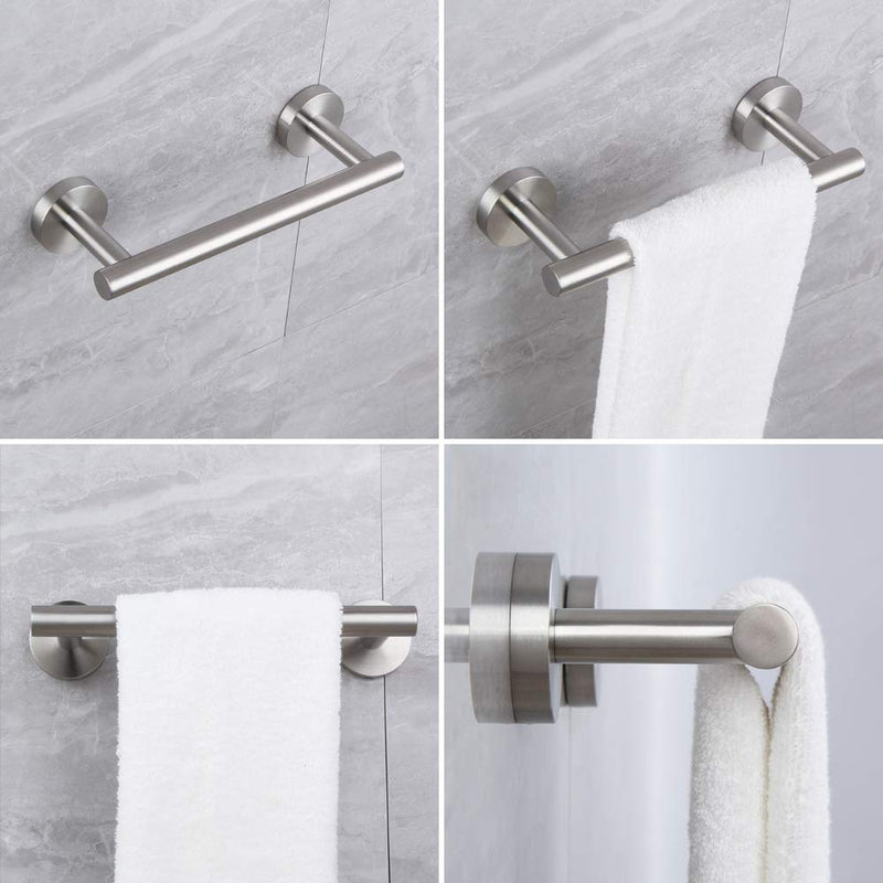 kimzcn 9-Inch Hand Towel Bar SUS304 Stainless Steel Bathroom Towel Holder Kitchen Dish Cloth Hanger RUSTPROOF Wall Mount Brushed Finish