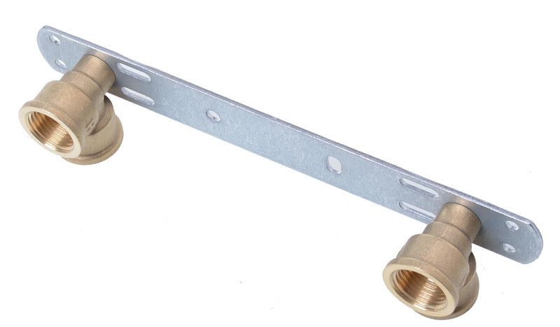 Aqbau® mounting unit mounting plate wall disc for bathroom fittings water drinking water heating brass metal 1/2"x1/2" 150mm 1/2"x1/2" - 150mm