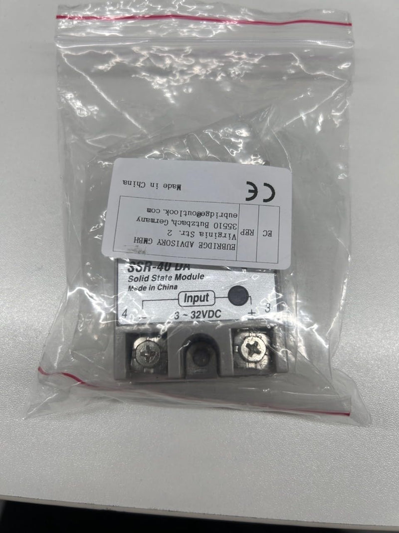 diymore 2PCS Solid State Relay Module with Plastic Cover,SSR-40DA 3-32V DC Input 24-380V AC Output 2PCS 40DA