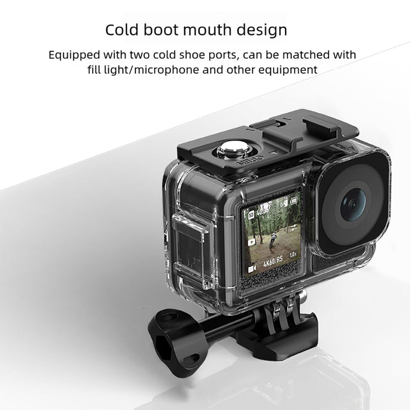 Waterproof Case for DJI Osmo Action 3 /Action 4 Camera Accessories, Underwater 45M/148FT Deep Diving Protective Shell Housing with Bracket Accessories Quick Release Mount