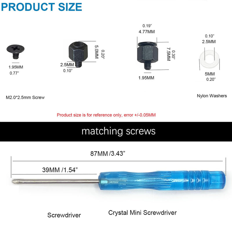 M.2 Screw Kit for ASUS Motherboard, Replacement M.2 SSD Mounting Screws with Standoffs, Screwdriver, 4 Sets Black, Compatible with NVMe NGFF SSD for Desktop PC