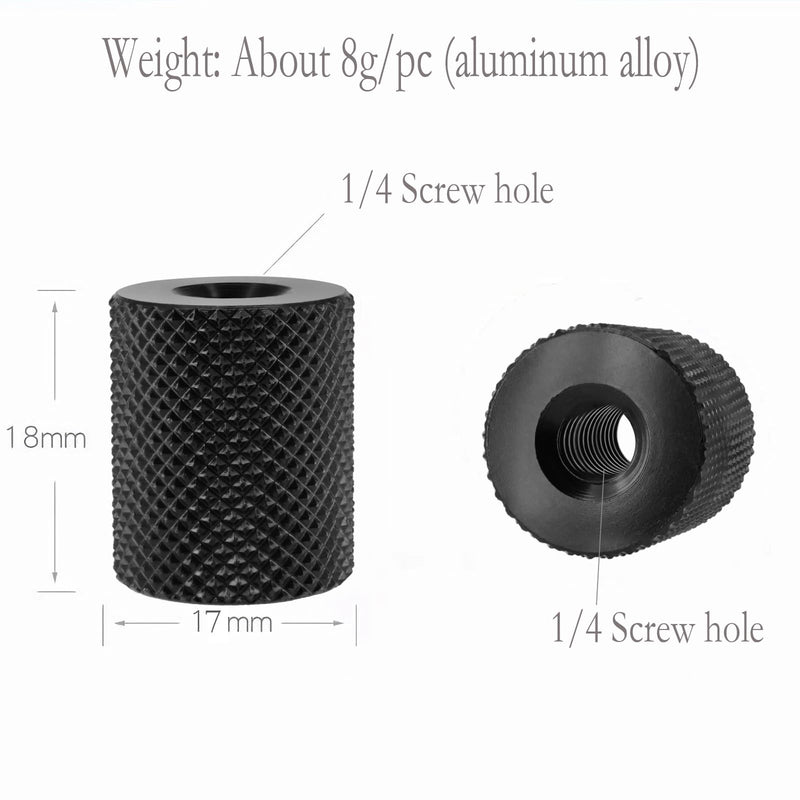 Camera Screw Converter 1/4" to 1/4", BENACES 3-Pack 1/4inch Female to Female Tripod Nut Connectors, 1/4" Female Double Threaded Hole Adapter for Magic Arms, Tripods (1/4" to1/4") 1/4" to1/4"