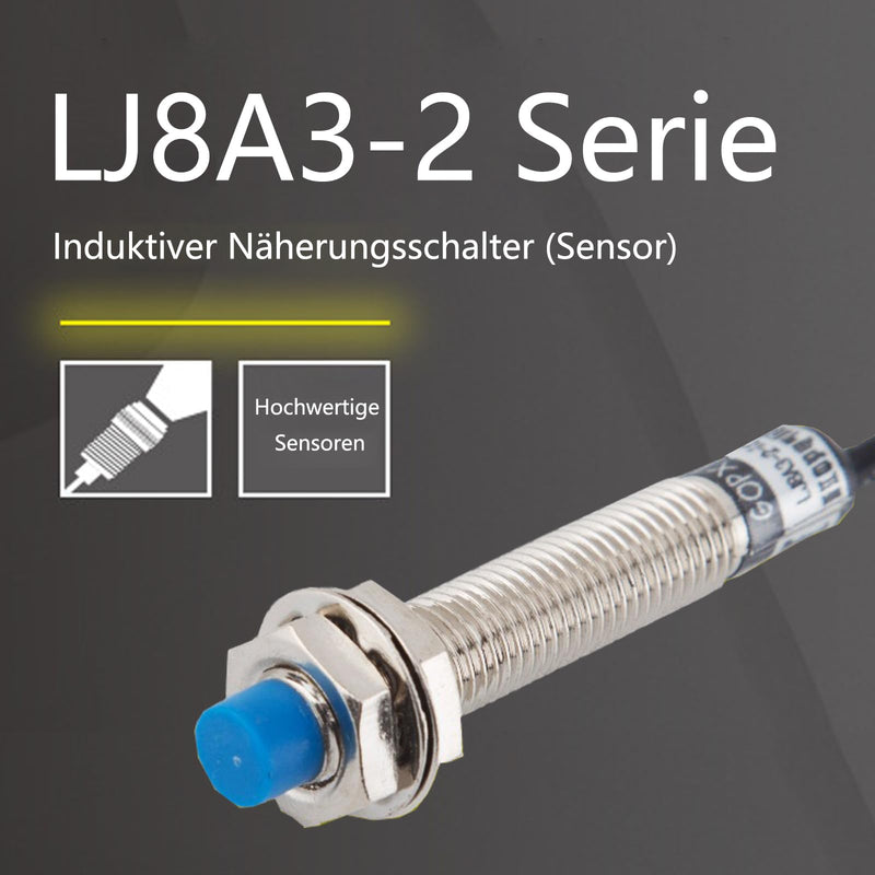 LJ8A3-2-Z/BX M8 Proximity Sensor NPN NO 12-24V Pack of 3 | Inductive switch for automation, machinery and industrial applications