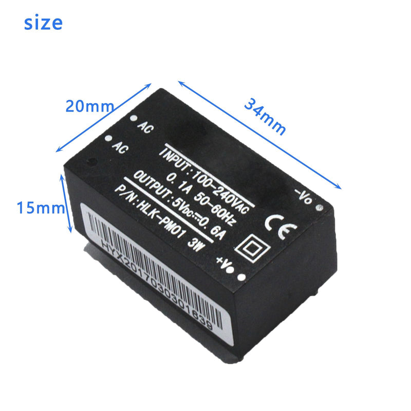 HLK-PM01 AC DC 220V to 5V Household Power Supply Module, Mini Power Supply, Pack of 3 | Power supply module, HLK-PM01 AC DC 220V to 5V power supply module