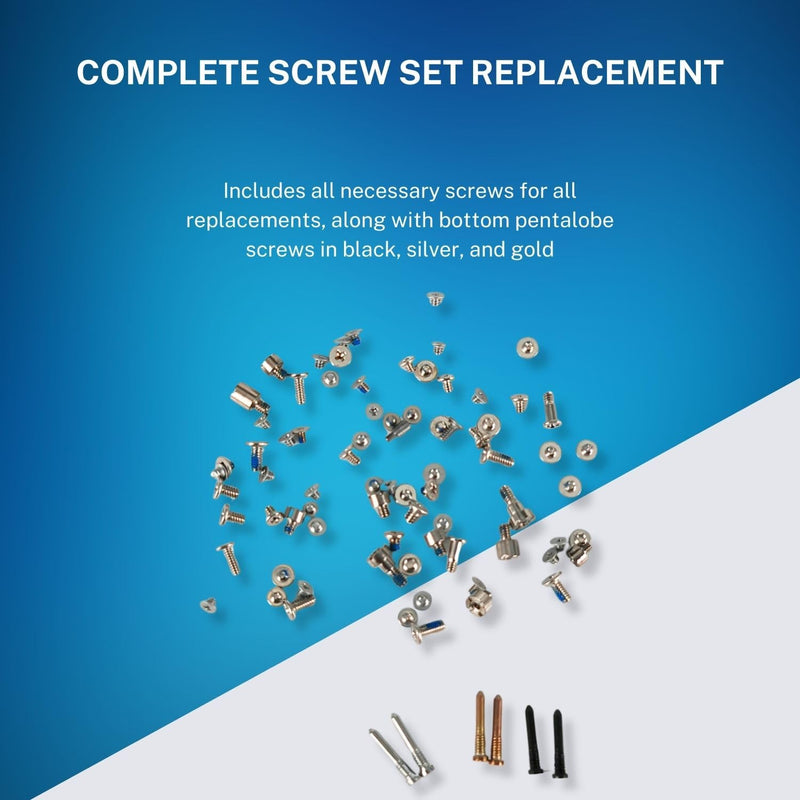 Complete Full Screws Set Kits Replacement Part with Outdoor Pentalobe Screws for iPhone 14 Pro Max