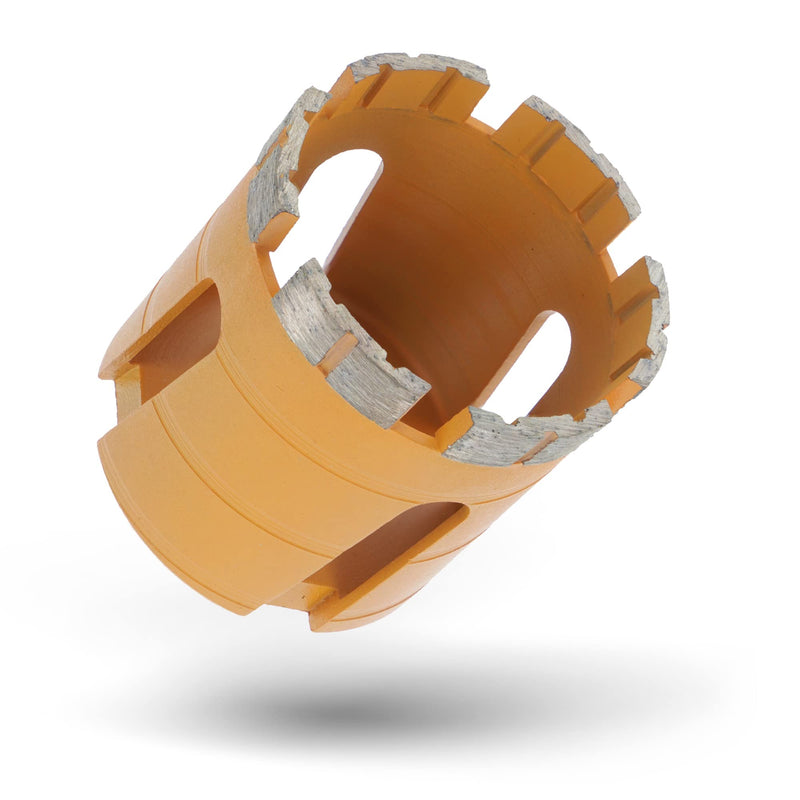 Prodiamant Premium Diamond, Core Drill for Masonry, orange | 6 diamond segments, long service life, 60 mm usable length, fast drilling in masonry, brick and concrete 68mm
