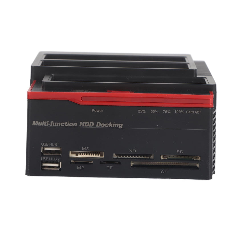 External Hard Drive Docking Station, USB 3.0 to SATA I/II/III Three Bay Docking Station for 2.5inch 3.5inch HDD SSD SATA HDD Support UASP with Hard Drive Duplicator/Cloner Function (AU 110-240V)