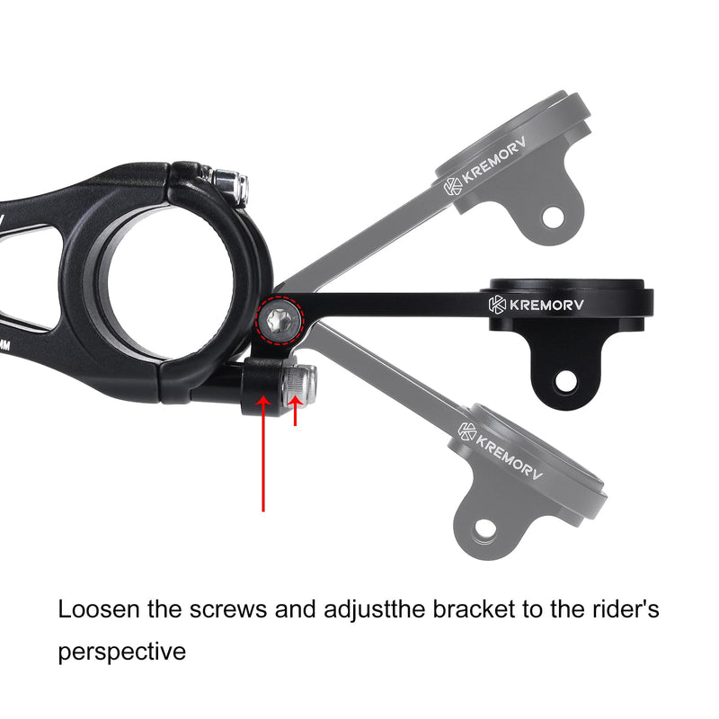 Bike Mount for Wahoo Elemnt, Bolt, Roam, Mini - Adjustable Aluminum Alloy Bicycle Computer Mount Black