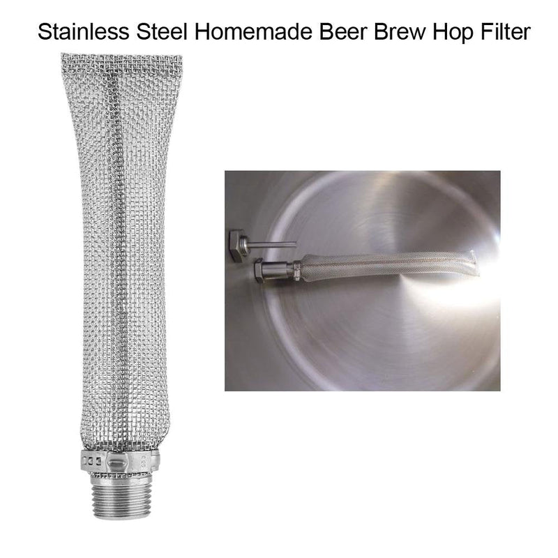 Fdit Stainless Steel Beer Filter 12" 6" Beer Brew Hop Strainer Tool for Kettle or Mash Tun 1/2"