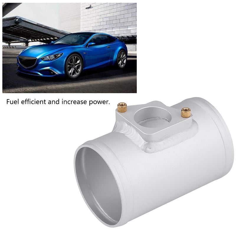 Air Flow Sensor Adapter Aluminium Alloy Car Air Flow Inlet Meter Base Silver for Air Intake Meter Holder 63 70 76 83 mm (Outer Diameter 70 mm), Fuel System