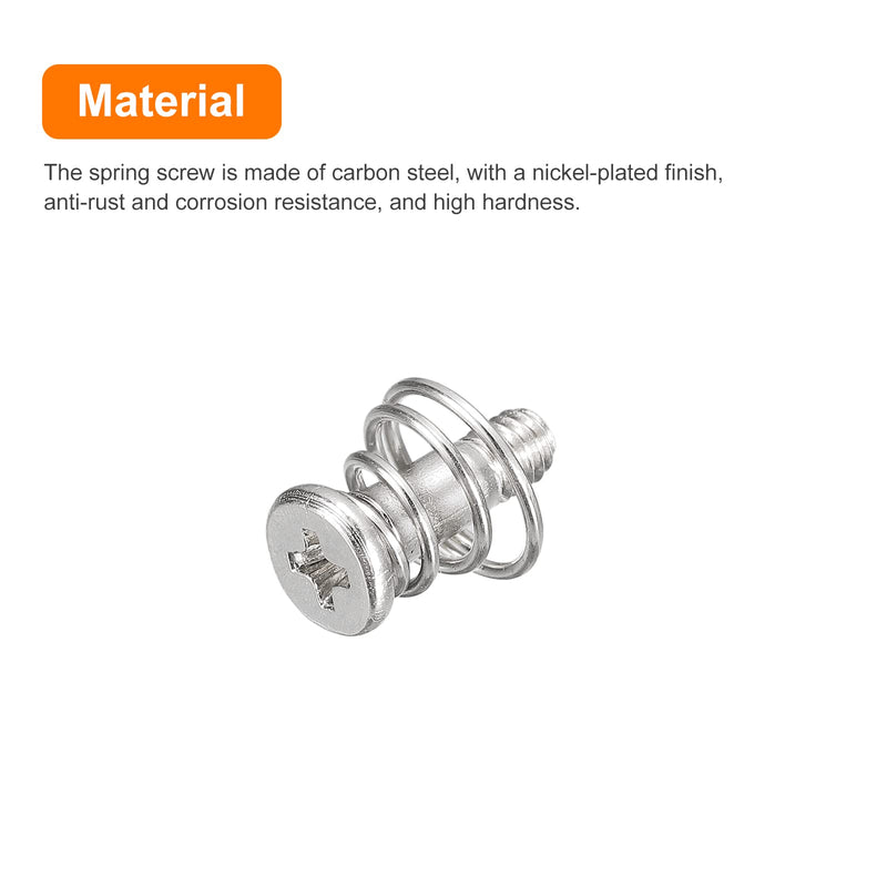 uxcell Spring Screws, 20pcs M2.5x9mm 7mm Spring OD GPU Graphics Card Back Plate Heatsink Screws Computer Fan Fixed Screws M2.5x9x7mm 20
