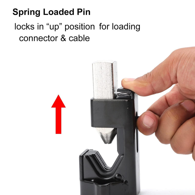 Lug Crimping Tool Welding Wire, Cable Crimping Tool Practical,Durable Battery Cable Hammer Crimper Welding for 8 AWG-3/0 AWG Wire Gauge Battery and Welding Cables