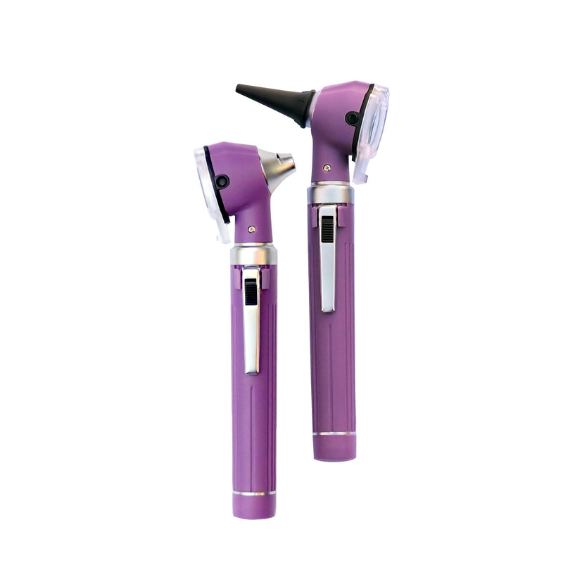 Otoscope with Light, Fibre Optic Ear Scope for Kids & Adults, 3X Zoom Magnifying Glass, LED Ear Infection Checker with 10 Disposable Specula, Nylon Case, 6 Colors Medical Grade(Purple Color) Purple