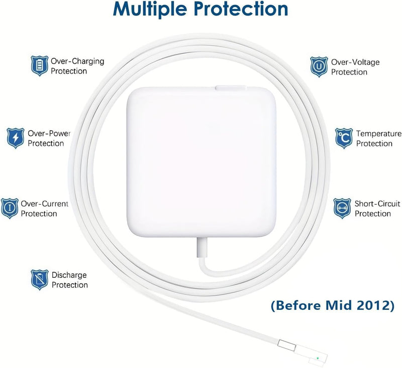 Mac Book Pro Charger - 60W L-Tip Replacement for AC Power Adapter,Compatible with Adapter for Mac Book Pro 13 Inch Before 2012 and Mac Book(2009-2010)