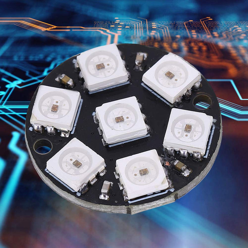 Pack of 10 LED Drivers, Round Built-in Color Light Ws2812b Ring 5050 WS2812 Development Board 7 Bit Cjmcu Bit WS2812 RGB