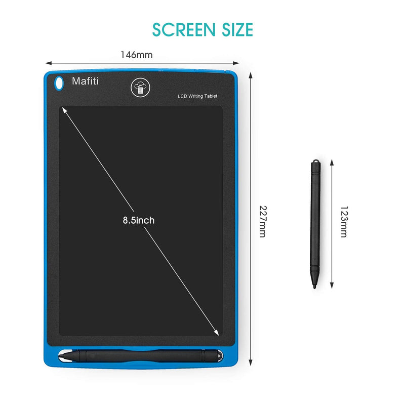 Mafiti LCD Writing Tablet 8.5 Inch Electronic Writing Drawing Pads Portable Doodle Board Gifts for Kids Office Memo Home Whiteboard Blue