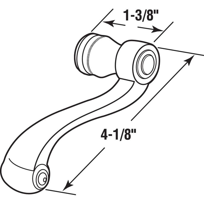 Prime-Line E 2666 French Colonial Door Levers, Heavy Weighted Casting Design, Classic Bronze (1 Set) 1/4 Inch