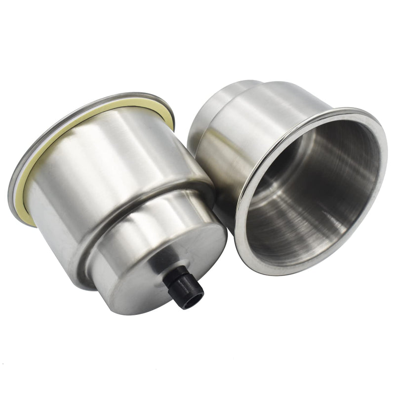 Yuanhe Stainless Steel Cup Drink Holder Insert with Drain for Marine Boat RV Camper, 5PCS
