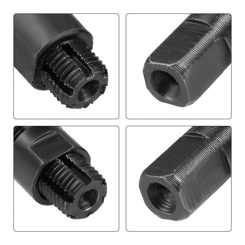 uxcell Adjustable Hand Reamer Set 17-19mm and 19-21mm High Speed Steel H8 6 Straight Flutes Milling Cutter Tool 2pcs