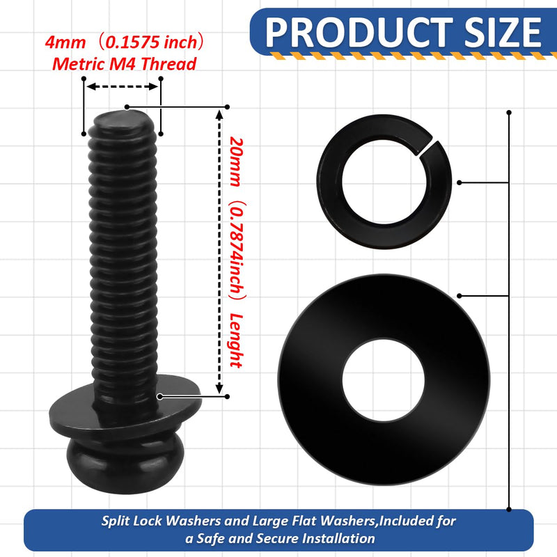 20 Pcs M4X20mm TV Base/Legs/Stand Screws Fit for LG 60UJ6050v 65UJ6300 65UJ6350