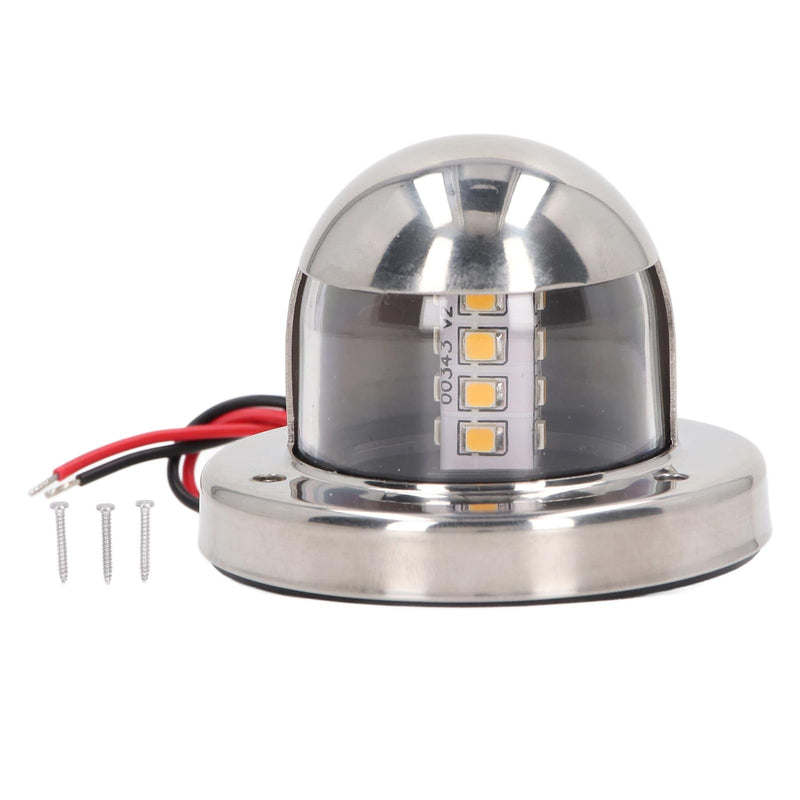 Walfront 135° White LED Stern Light for Boats 12V DC Marine Navigation Light IP66 2nm Visibility Yacht Anchor Light