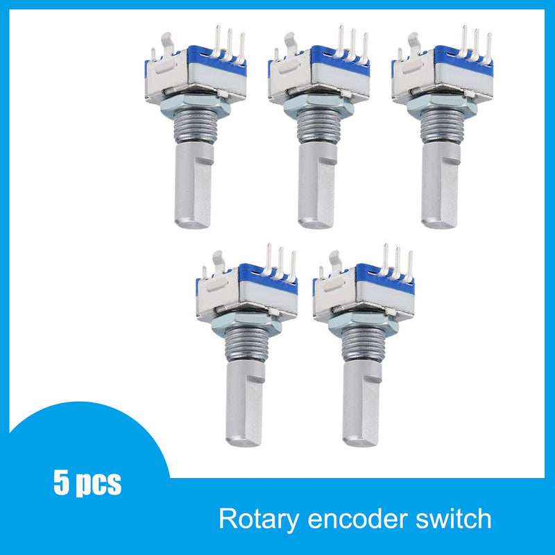 EC11 Rotary Encoder Switch, BuyWeek 5pcs/lot 360 Degree Rotary Encoder Coding Switch, Rotary Encoder Coding Switch 5Pin Handle Length 20mm