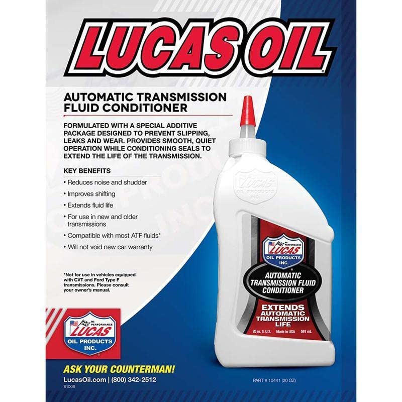 Lucas Oil 10441 Automatic Transmission Fluid Conditioner - 20 Ounce 1