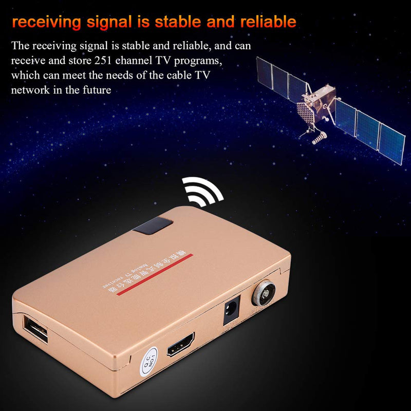 RF to HDMI Converter Adapter, All Standard Converter Analog TV Receiver Adapter with Remote Control for Projectors Multimedia Teaching Network Engineering(US Plug) US Plug