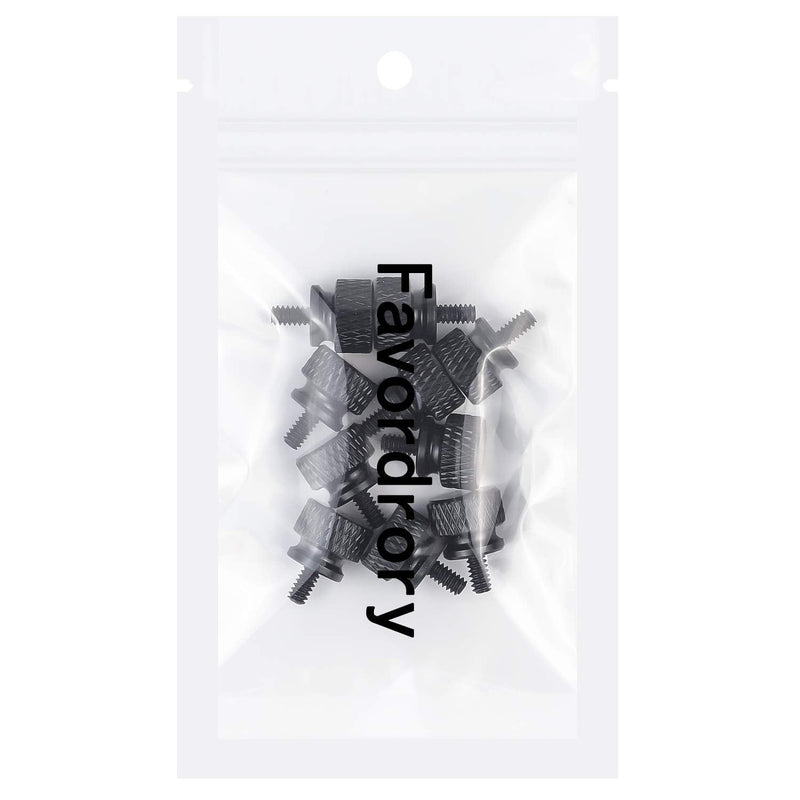 6#-32 Anodized Aluminum Thumbscrews, Computer Case Thumbscrews, Thumb Screws, Black, 10 PCS