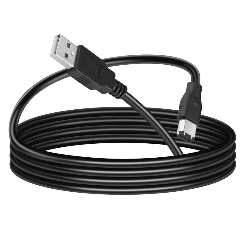 Firewire to USB Adapter Cable 6-Pin IEEE 1394 Male to USB 2.0 Male Converter Firewire 400 1394-a to USB A Connector Cord for Printer Scanner Hard Disk (Not Compatible with Sound Card) 5.9FT USB M/6-Pin 1394 M USB to 6-Pin 1394