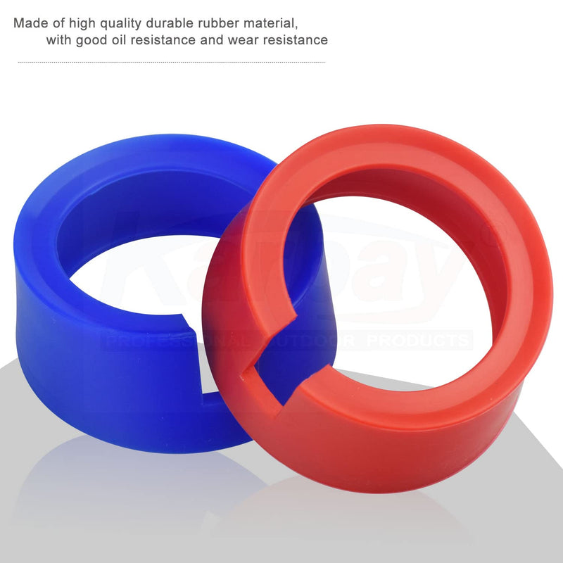 49190 HVAC Gauge Boots Cover for Yellow Jacket JB 3-1/8" HVAC Gauges, Refrigerant Gauge AC Gauges Manifold Protective Cover (Red & Blue)