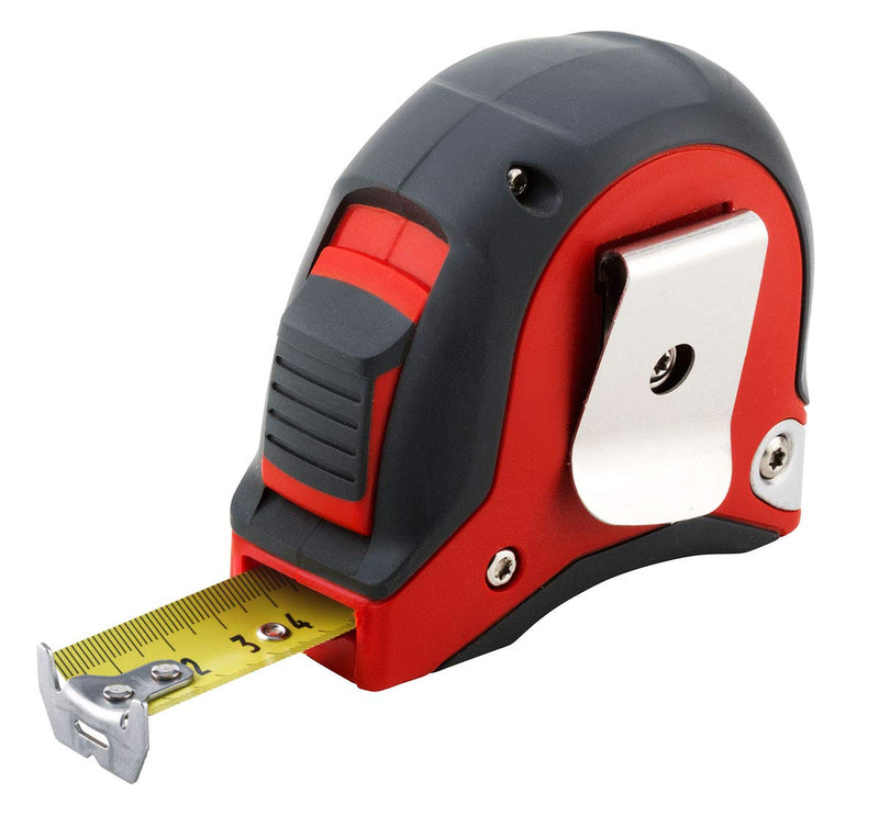 SOLA PRO-TM Tape Measure 5 m / 19 mm Robust Professional Tape Measure with Belt Clip Steel Tape Painted Yellow with mm Scale Accuracy Class I Roll Meter with Movable End Hook Length 5 m / 19 mm