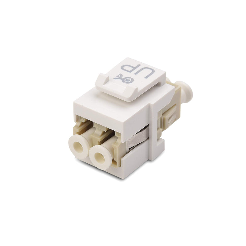 Cable Matters 5-Pack LC UPC Duplex Fiber Optic Keystone Coupler Jack, OM1/OM2/OM3/OM4 Multimode, OS2 Single Mode Support