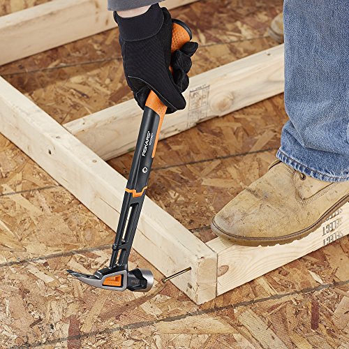 Fiskars Pro IsoCore 16" Milled-Face Framing Hammer with Rip Claw, 28oz Milled Face Framing 28 oz