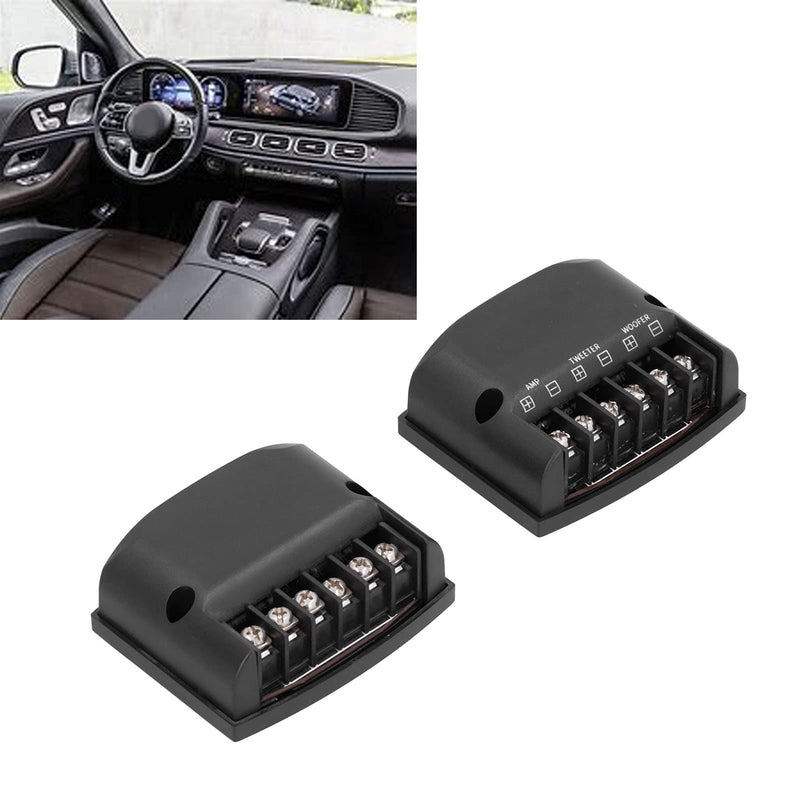 Audio Crossover, Speaker Crossover, Subwoofer Crossover Car Audio, 2pcs Universal 2 Way Speaker Frequency Divider High Frequency Capacitors for Speaker for Car