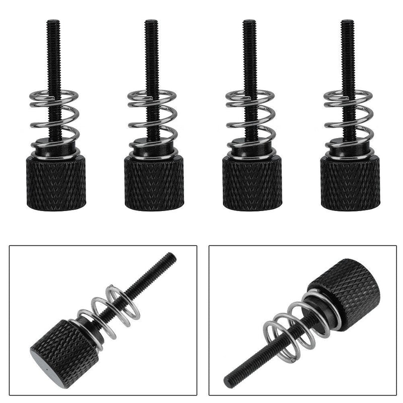 Rcher-R CPU Water Cooling Block Screw,4pcs Aluminum M3 Installation Screws for CPU Water Cooling Block for 1150/1151 / 1155/1156 / 1366/775(Black)