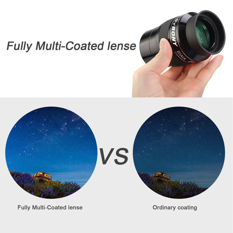 SVBONY SV154 Telescope Eyepiece 2 inch Super Wide Angle Eyepiece 70 Degree 26mm Telescope Accessory SWA Eyepiece for Astronomy Telescope (2 in) 2 in black