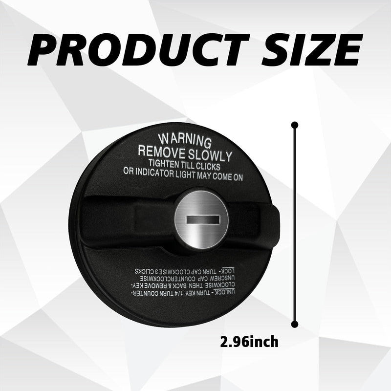 Locking Gas Cap Fuel Tank with Key, Gas Cap Lock Locking Fuel Cap Cover Compatible with Toyota 4Runner, Chevy Silverado 1500 2500 3500, Nissan GMC Honda Subaru Buick #10504 77300-47020 Black
