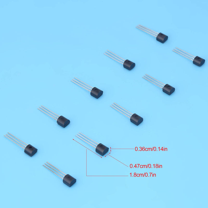 NPN Transistor, 200pcs TO-92 NPN Transistor BC327-BC558 Transistors DIY Kit for Electronic Professionals or Enthusiasts