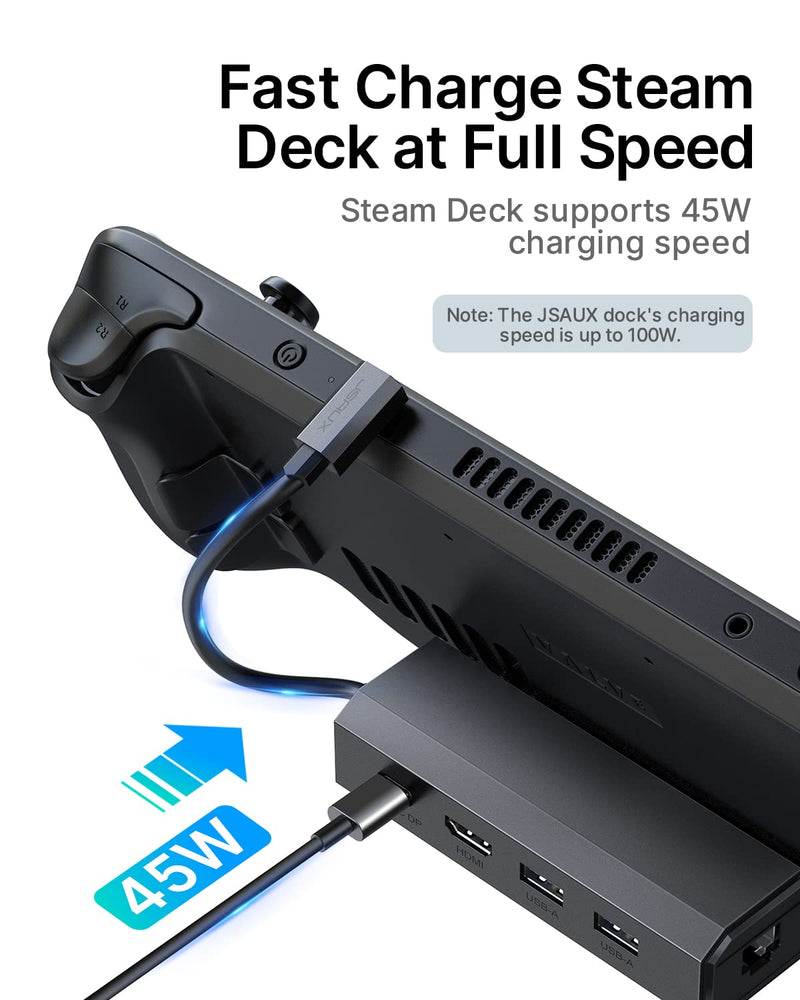 Steam Deck 45W USB-C Charger + Docking Station
