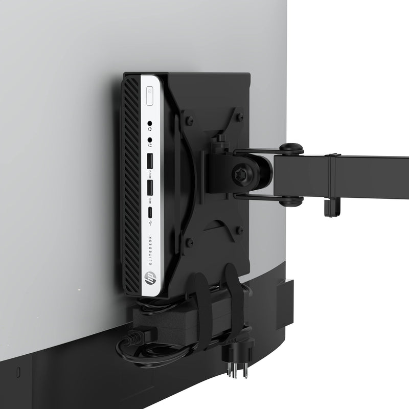 HumanCentric VESA Mount Compatible with HP Desktop Mini, HP ProDesk Mini, HP EliteDesk Mini, Replaces Dual VESA Sleeve for Mini Desktops v3, Mount on an Arm, Under Desk or Wall, 75x75mm, 100x100mm