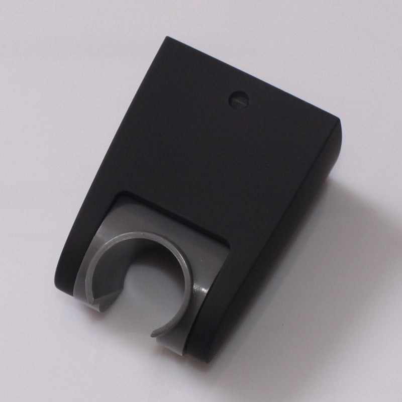 Square Solid Brass Hand Held Shower Head With Wall Connector Holder and Hose Set Matte black